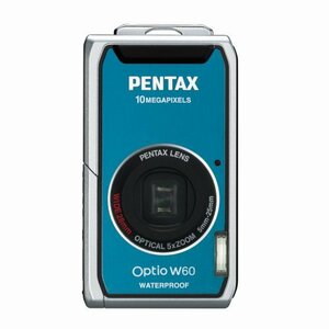 PENTAX デジタルカメラ OPTIO (オプティオ) W60 オーシャンブルー 1000万画(中古 良品)