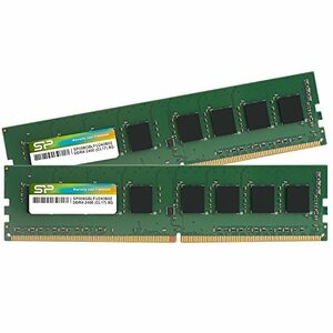 シリコンパワー デスクトップPC用メモリ DDR4-2400(PC4-19200) 8GB×2枚 28(中古 良品)