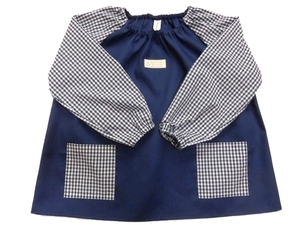  prompt decision [ long sleeve smock *120~130| blue navy blue * navy blue check ]sc2293