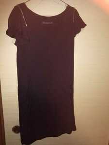 ザラベーシック　Zara　Basic　半袖ワンピース　黒　ブラック　M