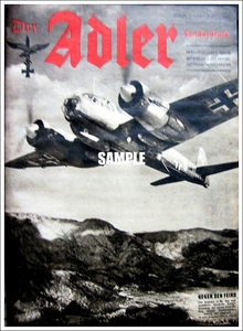 送料込み）Der Adler（デア・アドラー）ドイツ空軍誌表紙（その１）双発爆撃機