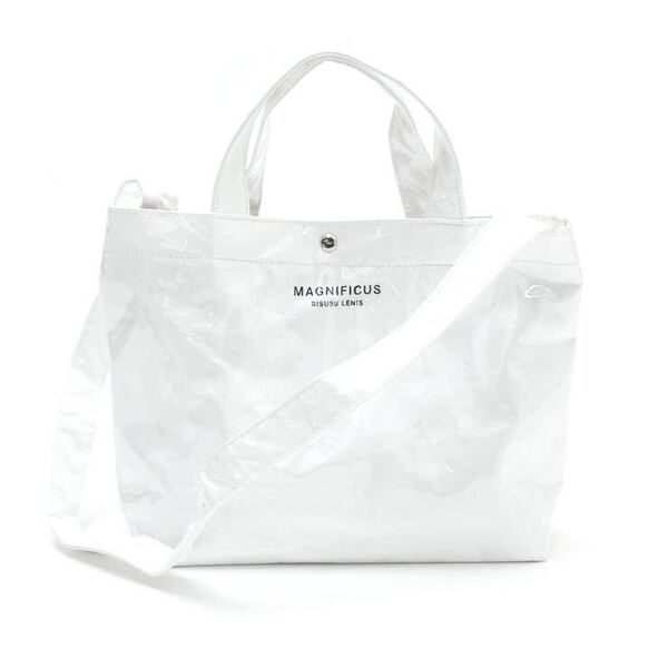 REAL STYLE 2wayクリアトートバッグ ホワイト