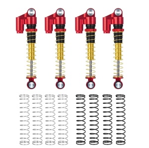1/24 Axial SCX24用 金属製ダンパー43mm アルミ ショック メタル 赤/黒 (ミニッツ4x4にも) 送料込み