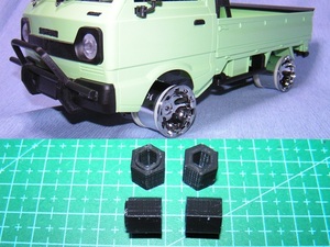 3DプリンタPLA+ 1/10 WPL D12用 5mm→10mmホイール変換ハブ (タミヤ OP.1833等) スズキ キャリイ トラック ラジコン RC (送料込み)