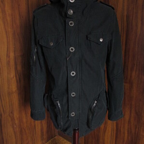 NAKANEYASU CO.,LTD. ミリタリージャケット コート 黒 サイズM DISCUS FREBULL LARKiNS OvalDice Always good time 送料無料