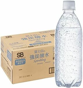 [Amazon限定ブランド]Smart Basic(スマートベーシック) 炭酸水 ラベルレス 500ｍl ×24本 富士山の強炭酸水