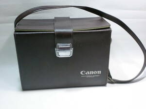 昭和レトロ　カメラバッグ Canon 合皮 ショルダー 茶 サイズ　横　28cm 縦　21cm 奥行　15cm ba-5