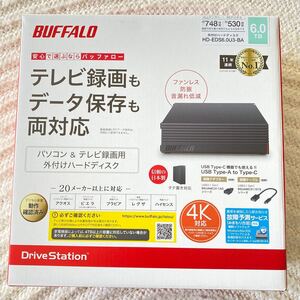 HD-EDS6.0U3-BA バッファロー パソコン&テレビ録画用外付けハードディスク 6.0TB