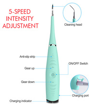 歯石取りスクレバー 歯用ツール 歯石除去スケーラー 口臭予防 周波振動スケーラー 口臭防止 歯周病予防 ライトブルー 電動歯ブラシ_画像7