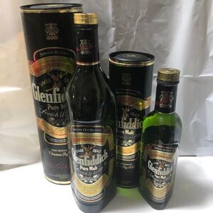 810-2 古酒未開栓 Glenfiddich グレンフィディック ピュアモルト1000ml43%と375ml43% 2本セット