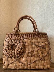  mountain .. basket bag inside cloth attaching disorder braided, flower braided 