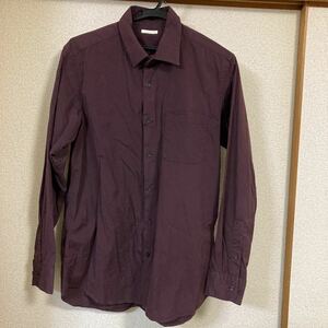 メンズ　長袖　シャツ GU 紫　Lサイズ