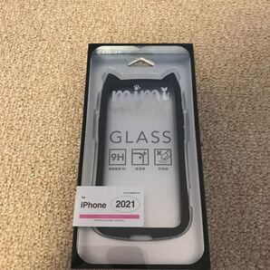 ラスタバナナ iPhone 13 mini (5.4インチ) 用 猫耳ハイブリッドケース GLASS (ブラック)