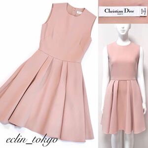 [E3207] as good as new Christian Dior Dior { beautiful tender pink color }dore-p skirt Flare One-piece 36 Mali UGG latsia