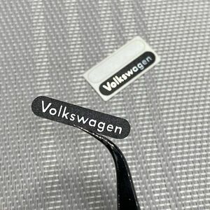 　◆ Volkswagen 黒/銀 30mm ステッカー 2枚 ■ VW フォルクスワーゲン Scirocco III 1.4 TSI タイプ1 Santana GX-5 カバー カーテシランプ