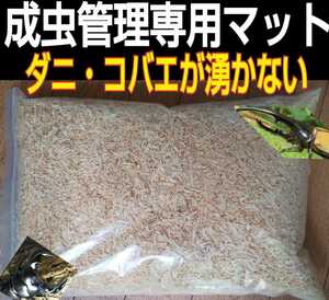 クワガタ、カブトムシの成虫管理に！ふわふわ！爽やかな香りの針葉樹クリーンマット☆ケース内が明るくなり生体が引き立つ☆防ダニ効果抜群