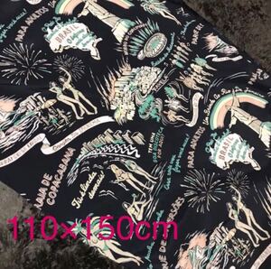 生地 布 ハンドメイド 手芸 ファブリック 小物 洋服 黒地 ブラジル柄