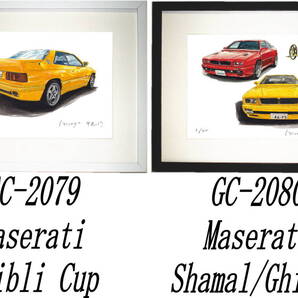 GC-2079 マセラティギブリ・GC-2080 Maserati Shamal/Ghibli限定版画300部直筆サイン有額装済●作家 平右ヱ門 希望図柄をお選び下さい。