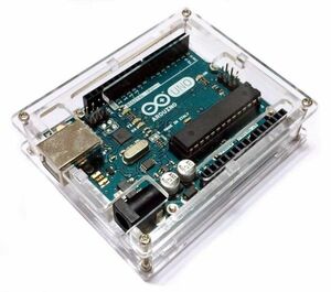 Arduino UNO R3 透明 アクリル エンクロージャー ケース 薄型 コンパクト