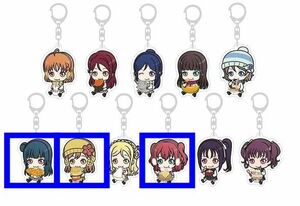 ●新品/セット/一年生 津島善子 国木田花丸 黒澤ルビィ ラブライブ! サンシャイン!! mogu mogu Saint Aqours Snow アクリルキーホルダー●