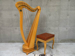 Salvi Harps サルヴィ HERMES エルメス 37弦 レバーハープ アイリッシュハープ 椅子付き 弦楽器 管理 2個口 tr0105A