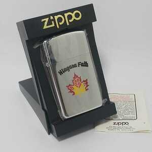 未使用 ZIPPO カナダ製 スリム インナー刻印エラー メイプルリーフ Niagara Falls 1992年12月製 絶版 ジッポ