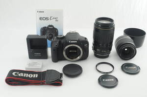 【超美品】CANON キヤノン EOS Kiss X5 ダブルレンズセット 清潔感溢れる外観 光学系も最高レベル!付属品多数!#333