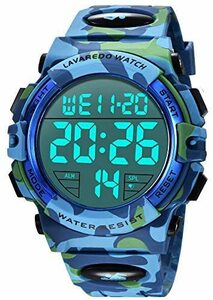 ★色:8-ライトブルー★ 腕時計 メンズ デジタル スポーツ 50メートル防水 おしゃれ 多機能 LED表示 アウトドア 腕時計