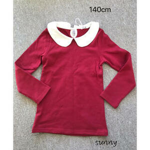 8190-140 Kids tops child T-shirt long sleeve simple 