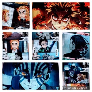 鬼滅の刃 クリアビジュアルポスター 7枚 煉獄杏寿郎 竈門炭治郎 嘴平伊之助 猗窩座 魘夢