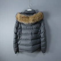 美品*MONCLER/モンクレール/2/定価334,400円/ALLEMAND/リアルファー/羊毛100%/ダウンジャケット/グレー/メンズ_画像3