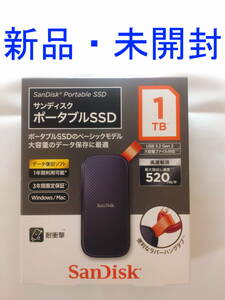 【新品・送料無料】サンディスク / ポータブルSSD / 1TB / SDSSDE30-1T00-J25