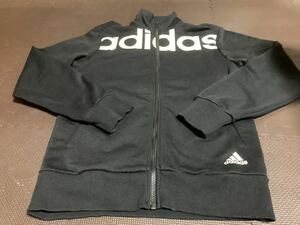  новый товар adidas тренировочный чёрный, Logo белый стрейч tops размер S