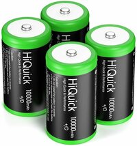 HiQuick 単1形充電池 充電式ニッケル水素電池 高容量10000mAh 単1電池 4本入り ケース2個付き 約1200回使用_画像8