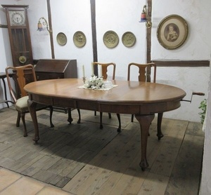 イギリス アンティーク 家具 ダイニングテーブル ウィンドアウトテーブル 拡張天板 店舗什器 木製 英国 TABLE 6354cz