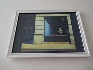 Art hand Auction Art frame § A4 frame (selectable) with photo poster § Edward Hopper § New York Office § Painting, American, vintage style, furniture, interior, Interior accessories, others