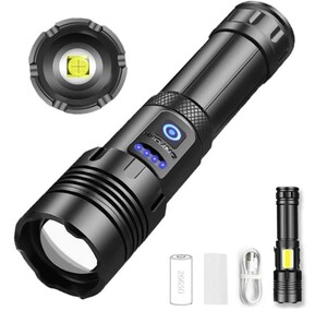 懐中電灯 led XHP90 超高輝度20000ルーメン 7モード 【7つの照明モード●伸縮式ズーム】