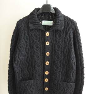  Britain made Inverallan 3A wool knitted cardigan black 