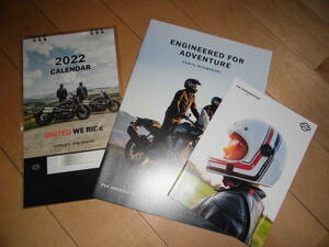 未使用！非売品！ハーレーダビッドソン//2022年卓上カレンダー&2021年カタログ2冊セット！//HARLEY DAVIDSON