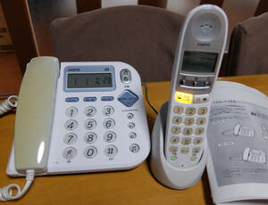 SANYO Sanyo cordless answer phone machine + cordless handset 1 pcs attaching TEL-F4 with defect 