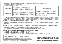 東日本旅客鉄道 株主優待 株主優待割引券(1枚) 有効期限:2022.5.31_画像2