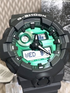 セーム革セットNEWカラー 新品 G-SHOCK Gショック ジーショック カシオ CASIO 正規品 腕時計 アナデジ腕時計 グリーン ビックフェイス
