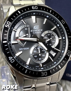 新品 CASIO カシオ EDIFICE エディフィス 正規品 腕時計 クロノグラフ クオーツ ビジネスウォッチ ブラック 10気圧防水 ダイバーズウォッチ