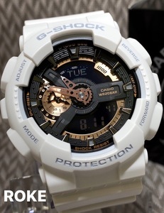 新品 G-SHOCK Gショック ジーショック カシオ CASIO 正規品 腕時計 アナデジ腕時計 ビックフェイス ローズゴールドシリーズ ホワイト
