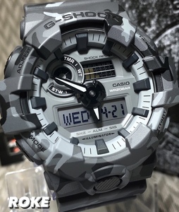 高級セーム付新品 G-SHOCK Gショック ジーショック カシオ CASIO 正規品 腕時計 アナデジ腕時計 多機能腕時計 ウォッチ ビックフェイス迷彩