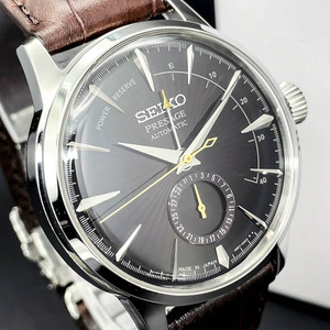 新品正規品SEIKOセイコーPresageプレサージュCocktailTimeBlackCatMartiniマティーニメンズ腕時計アナログカクテルシリーズダークブラウン