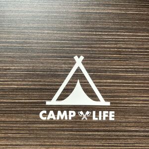 73.[ free shipping ]CAMP LIFE tent axe cutting sticker camp outdoor CAMP white [ new goods ]