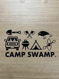 【送料無料】 CAMP SWAMP キャンプ 沼 カッティングステッカー テント 釣り アウトドア 【新品】