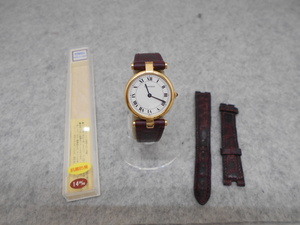 【腕時計】　Cartier　カルティエ　《ヴァンドーム》　アナログ2針　K18YG　881002・8411　クォーツ式（電池）　ベルト：社外品　SY02-GH1