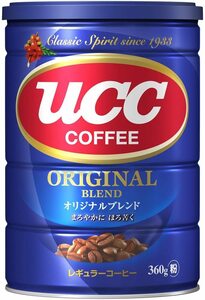 UCC コーヒー 豆(粉) オリジナルブレンド 缶 360g